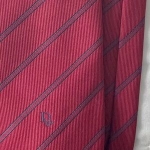 CHRISTIAN DIOR Luxe Red Logo men’s Neck Tie